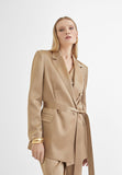 MS2402004-Beige-Satin crossover blazer