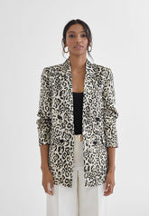MS2402007-Black-White-Golden animal print blazer