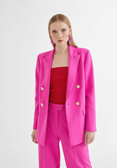 MS2402015-Fuchsia-Monochrome crossed blazer