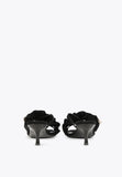 MS2405009-Black-Heeled sandals with gathering