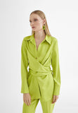 MS2415015-Lime-Knotted shirt