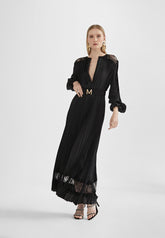 MS2416006-Black-Long pleated dress