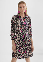 MS2416040-Red-Pink-Short animal print dress