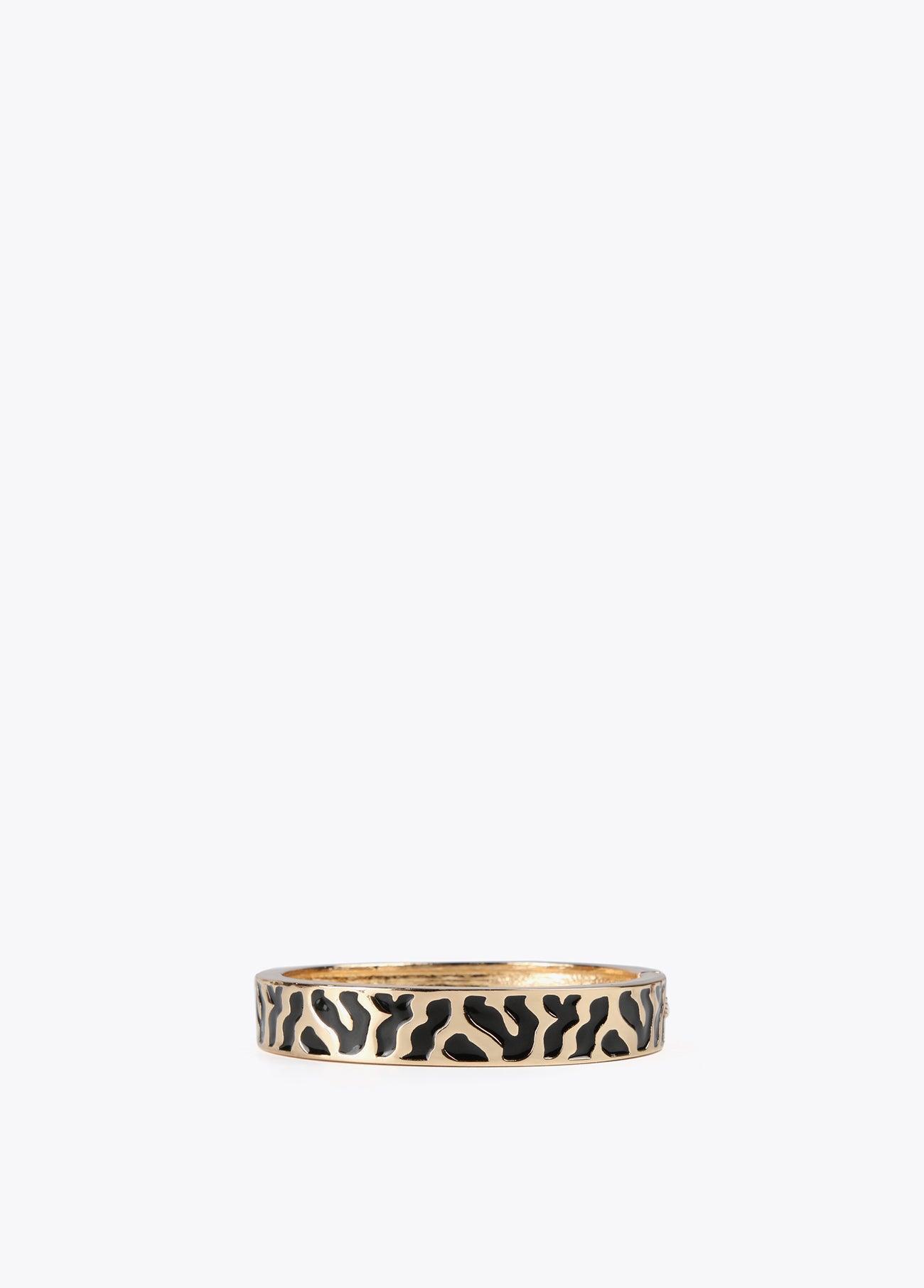 12413002-Animal print bracelet-Black