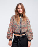 Tweed bomber jacket