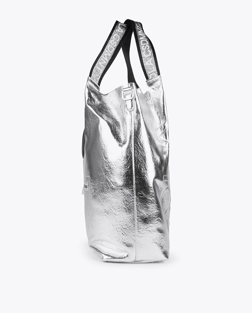 Metallic tote bag