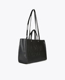 Raised logo tote bag