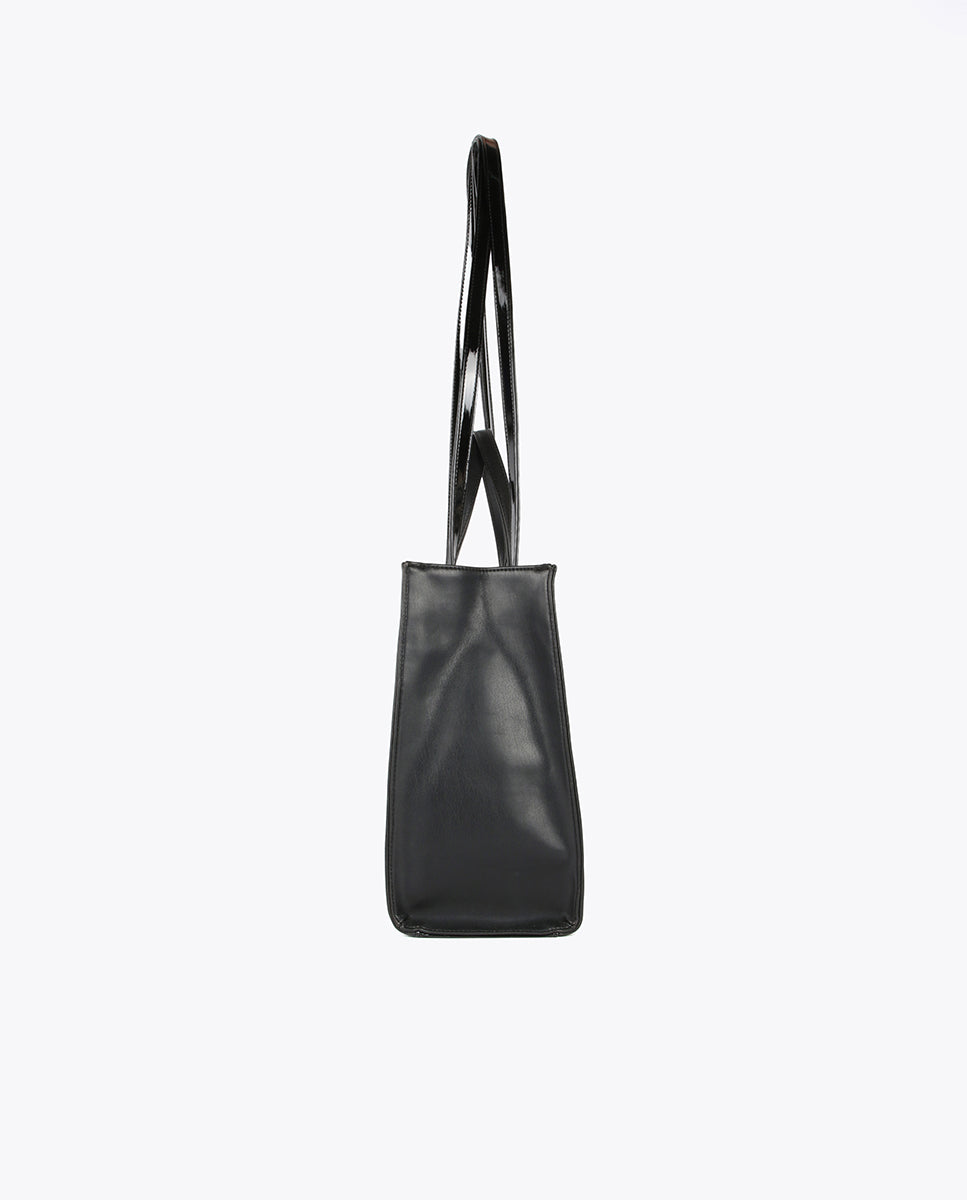 Raised logo tote bag