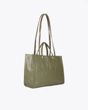 Raised logo tote bag