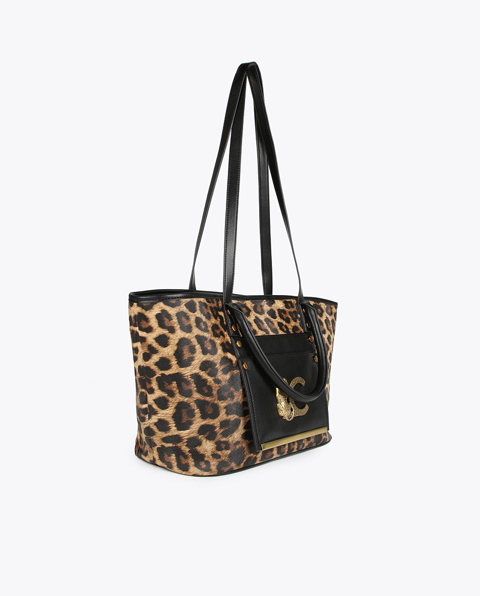 Animal print tote bag