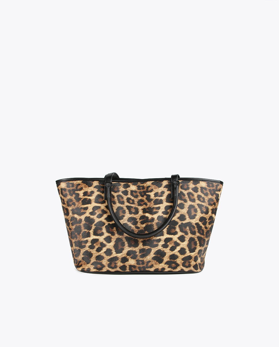 Animal print tote bag