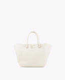 Grained faux leather tote bag