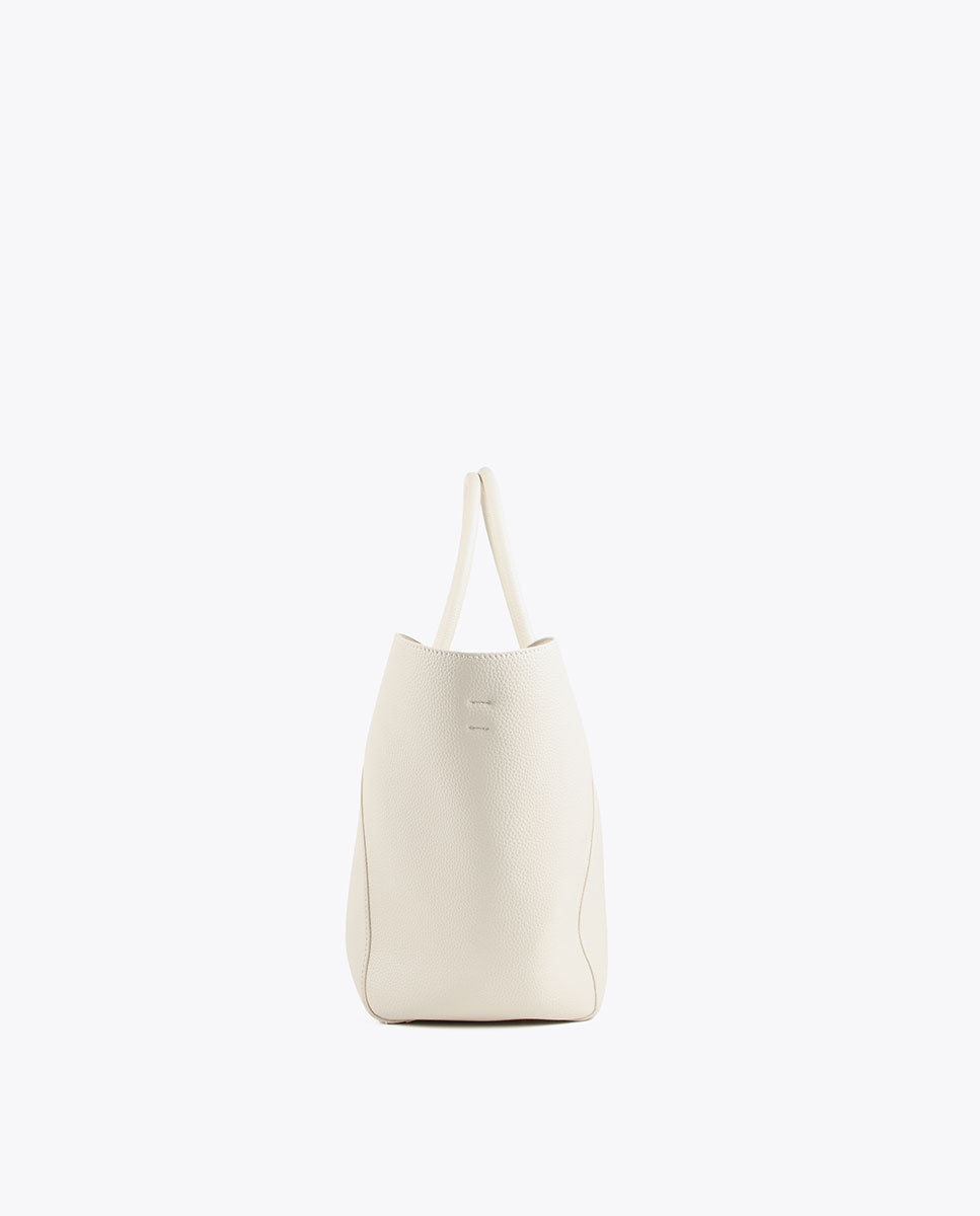 Grained faux leather tote bag