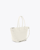 Grained faux leather tote bag