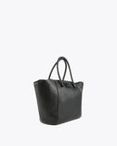 Grained faux leather tote bag