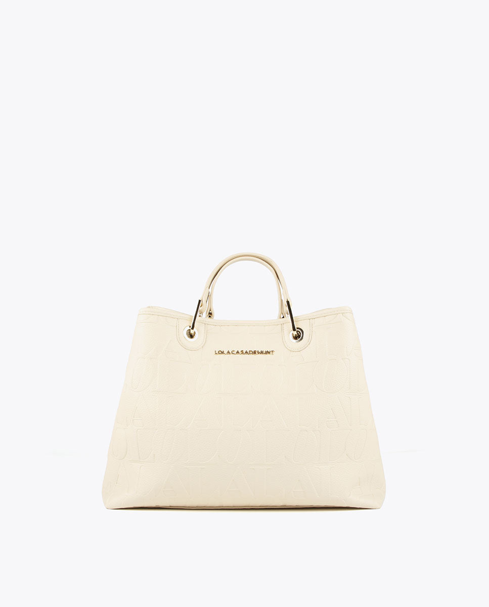 Embossed tote bag