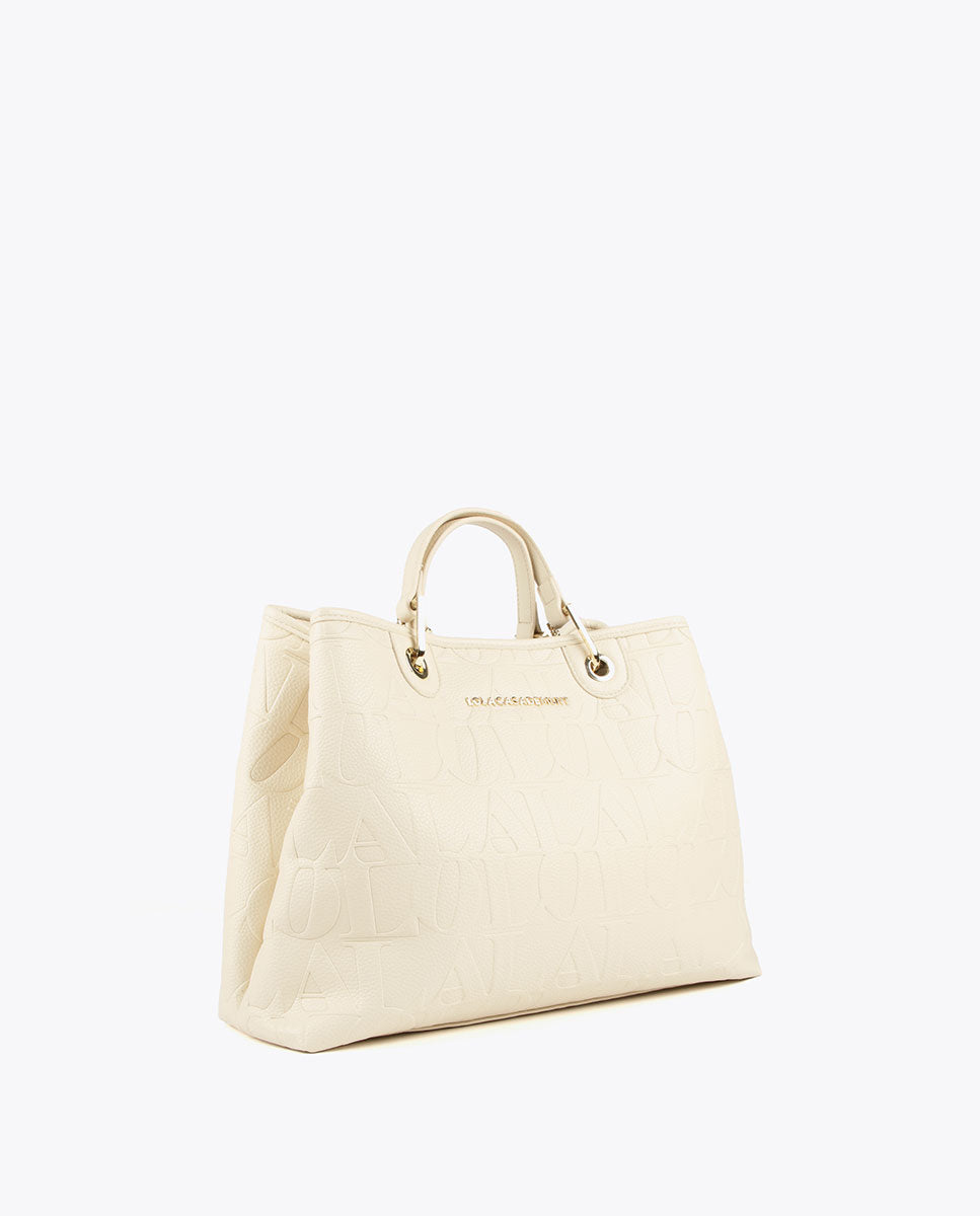 Embossed tote bag