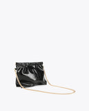 Shiny faux leather crossbody bag