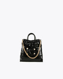 Shiny faux leather tote bag