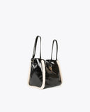 Shiny faux leather bag