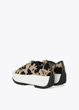 Animal print fabric sneakers