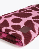 Pleated animal print scarf