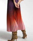 Pleated ombré skirt