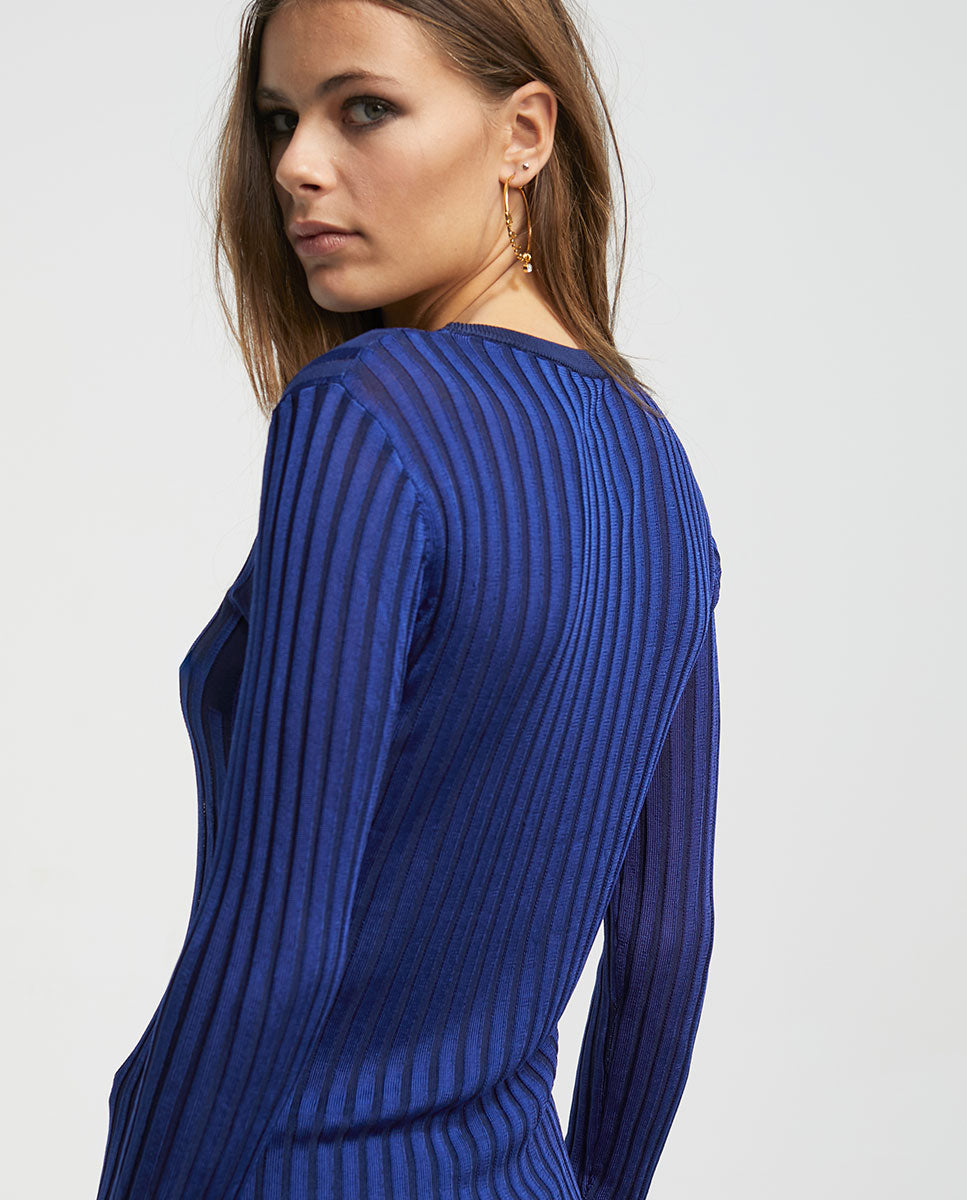 Ribbed knit sweater