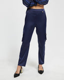 Satin cargo trousers