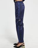 Satin cargo trousers