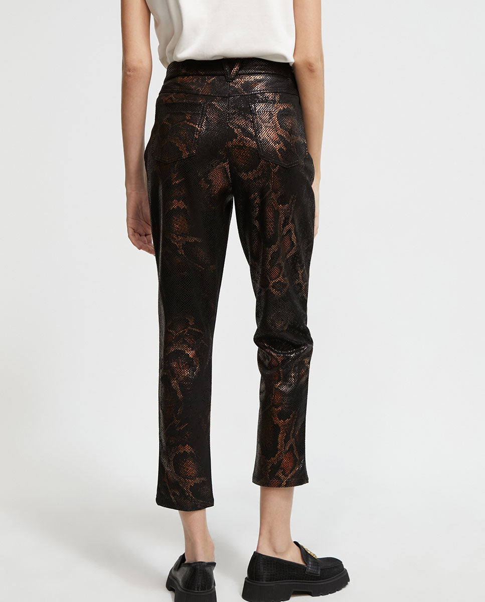 Animal print trousers