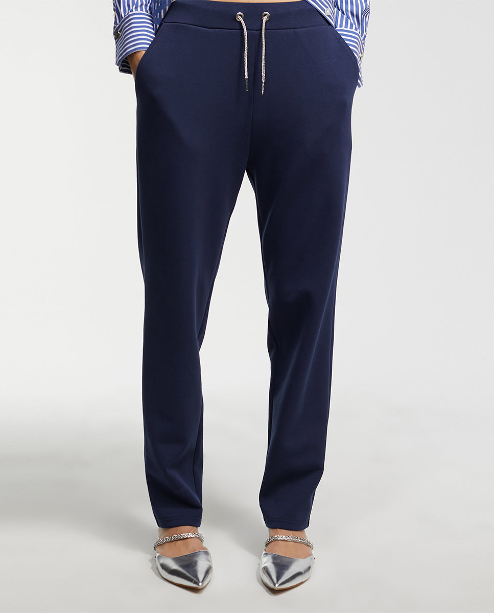 Jogging trousers with pull tab detail