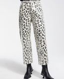 Sequinned print trousers