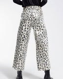 Sequinned print trousers