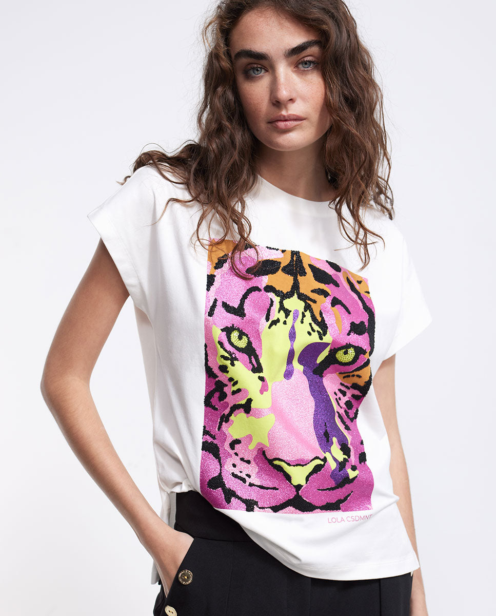 Multicoloured tiger T-shirt