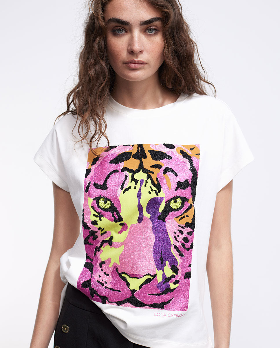 Multicoloured tiger T-shirt