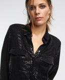 Sequinned knit shirt