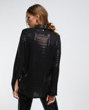 Sequinned knit shirt