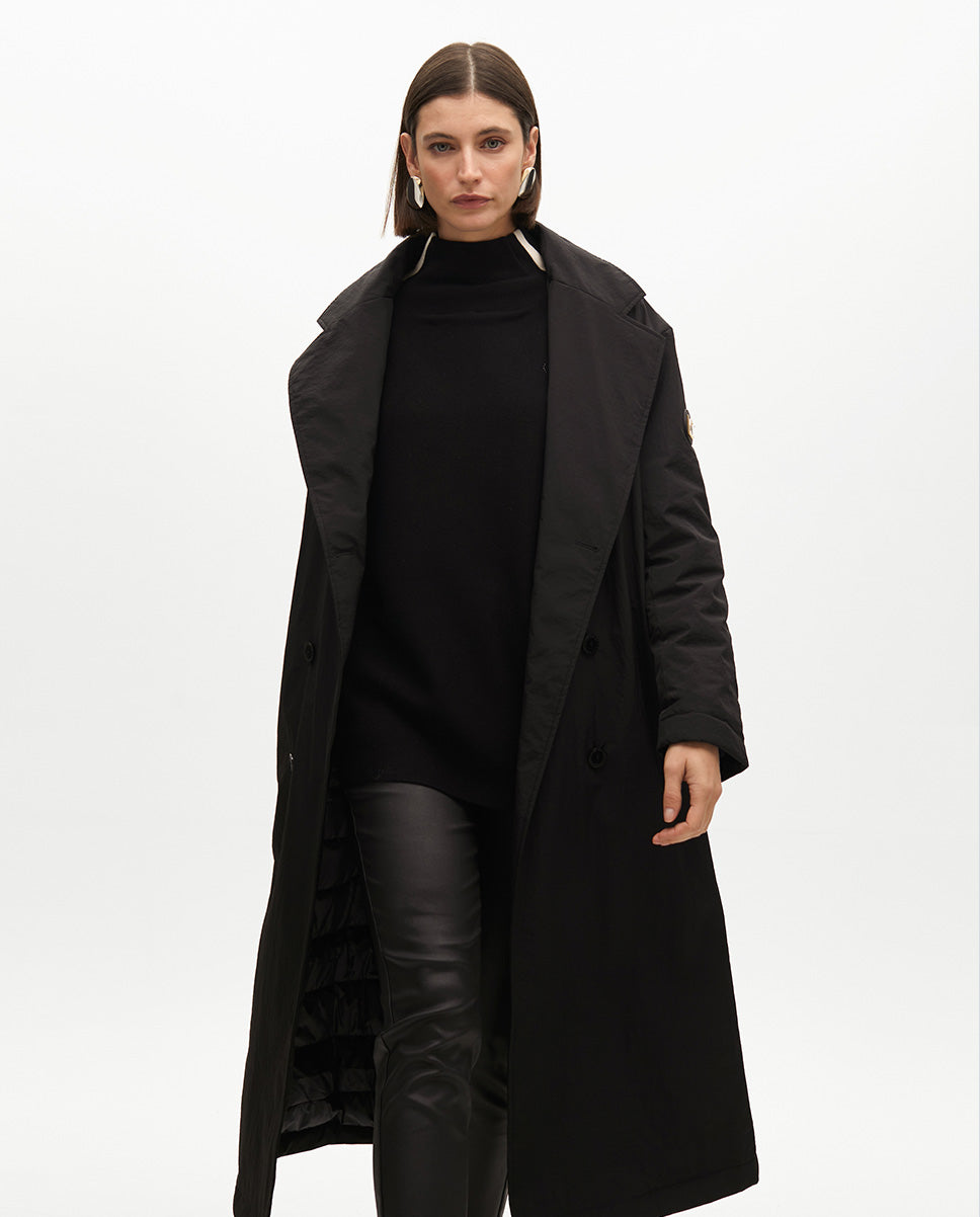 Lightweight Down Trench Coat