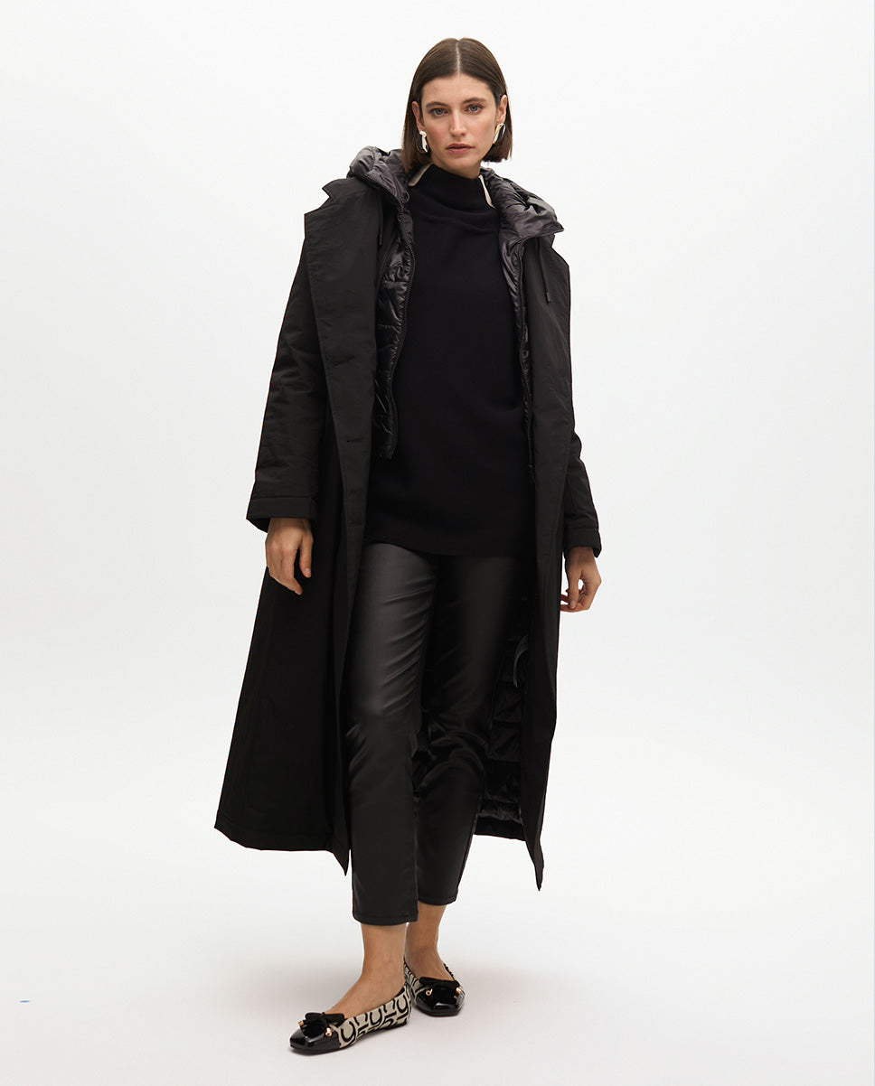 Lightweight Down Trench Coat