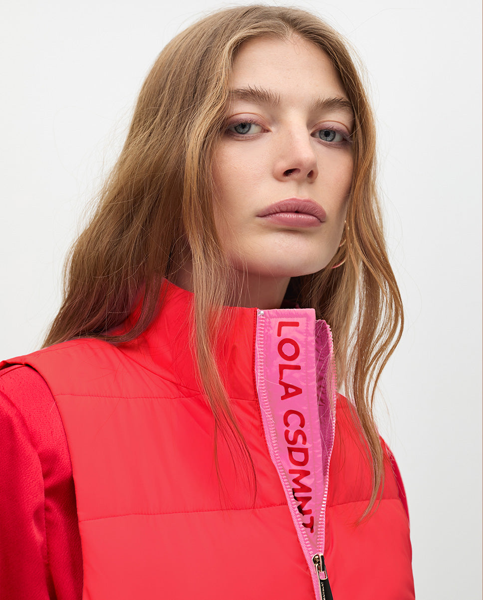 Padded Short Vest with Contrasts