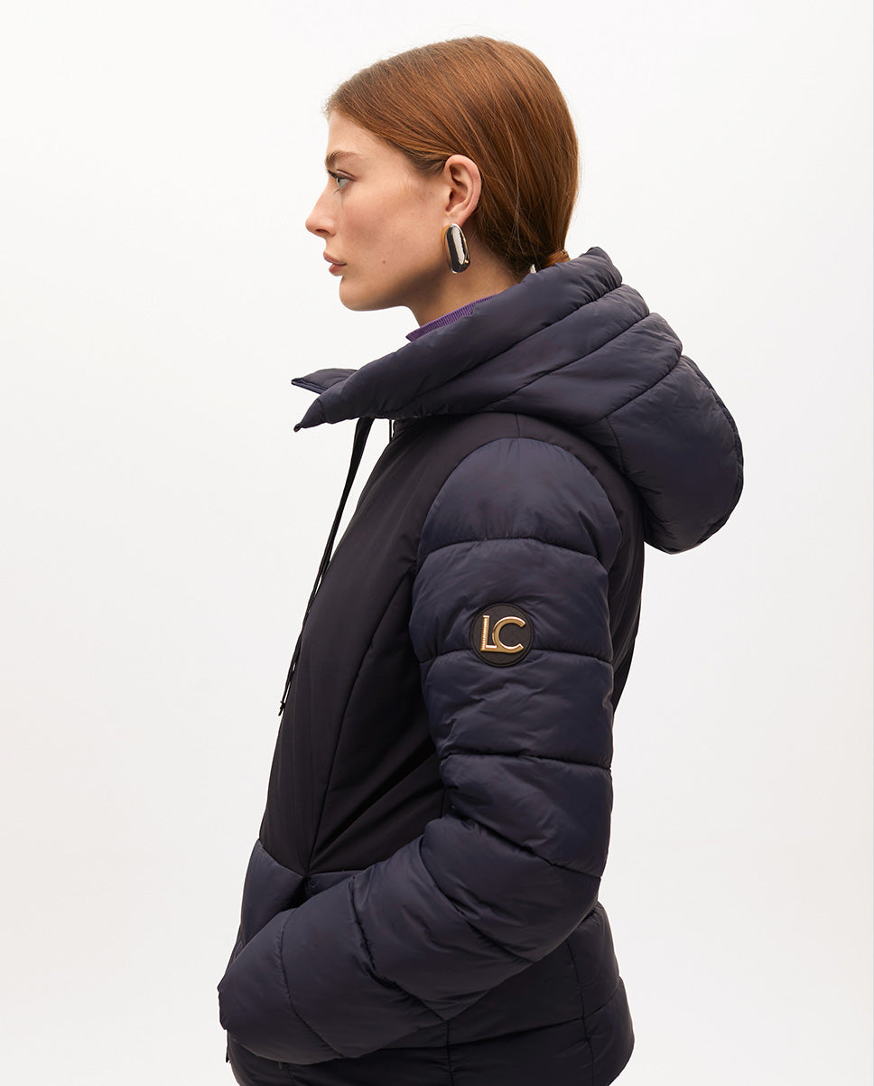 Fitted Contrast Padded Short Anorak