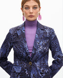 Fitted Animal Print Blazer