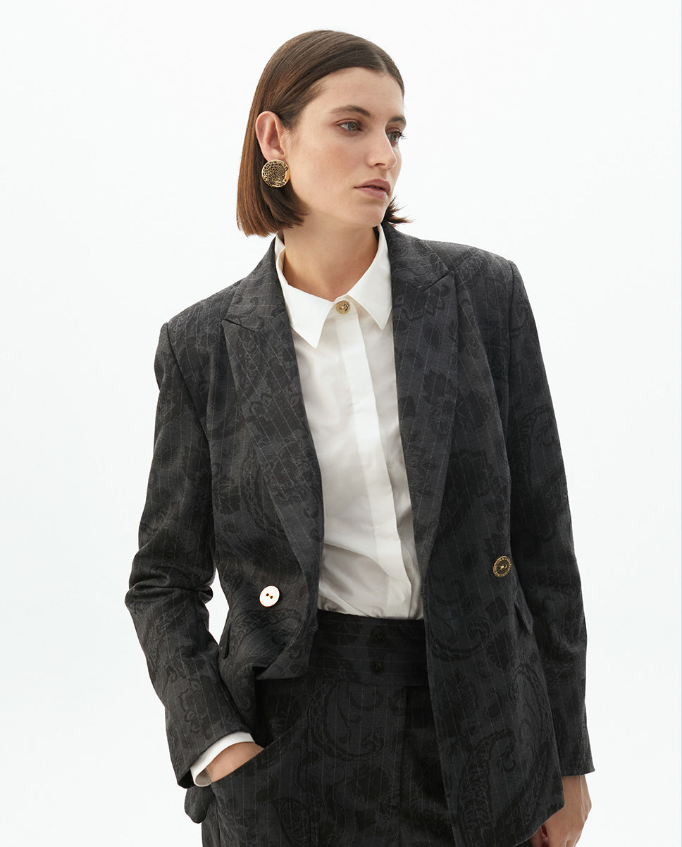 Blazer with Button Details