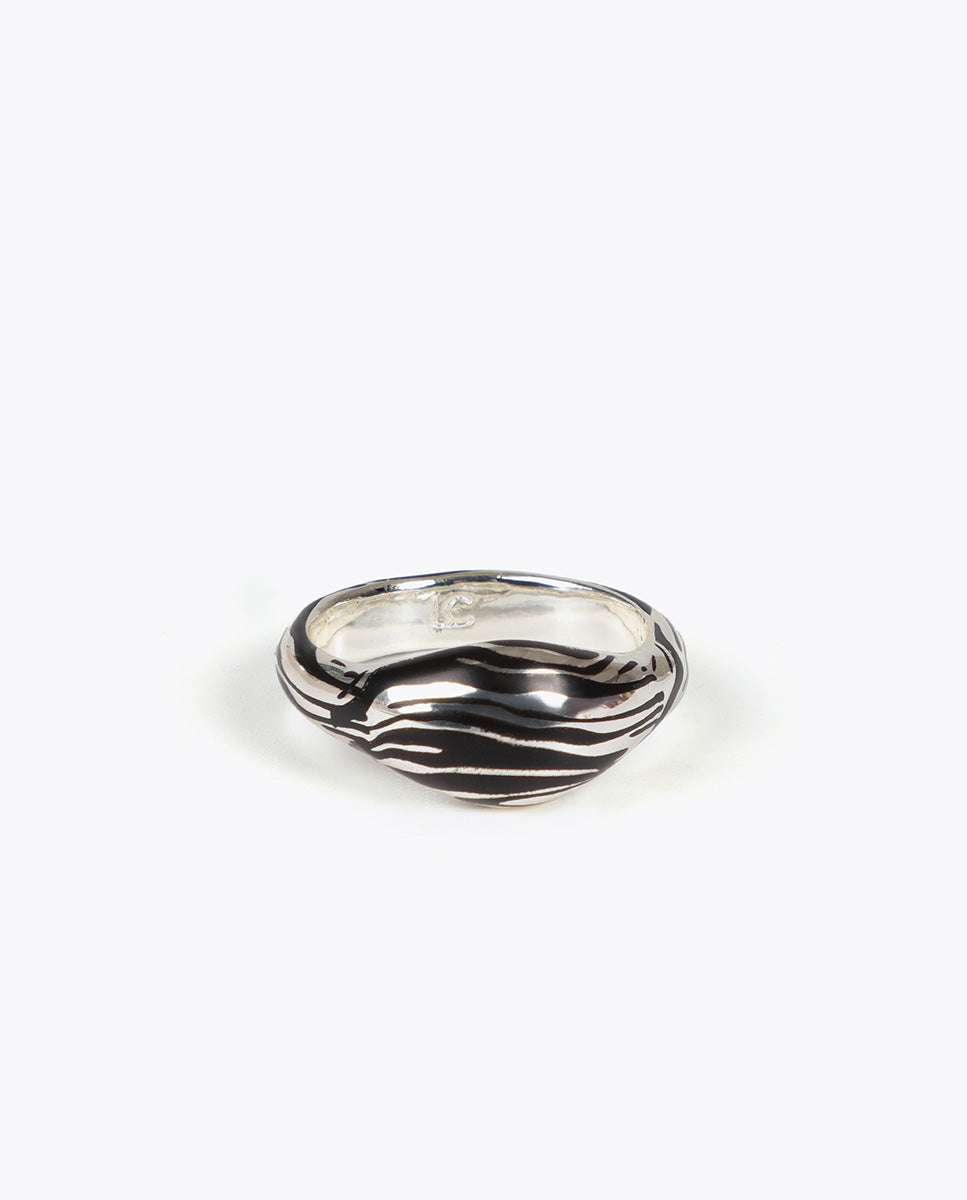 Bicolor Animal Print Ring Set