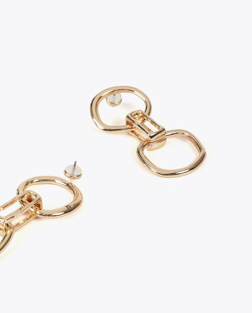 Double Rounded Link Earrings