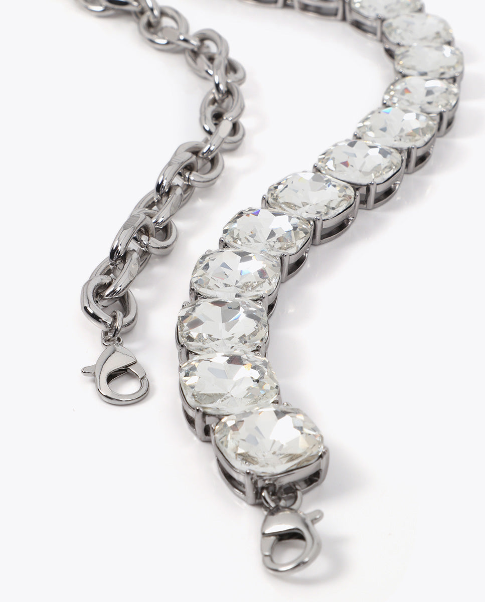 Double Jewel Short Necklace Set