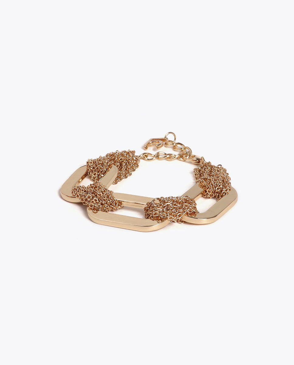 Interlinked Multi-Chain Bracelet