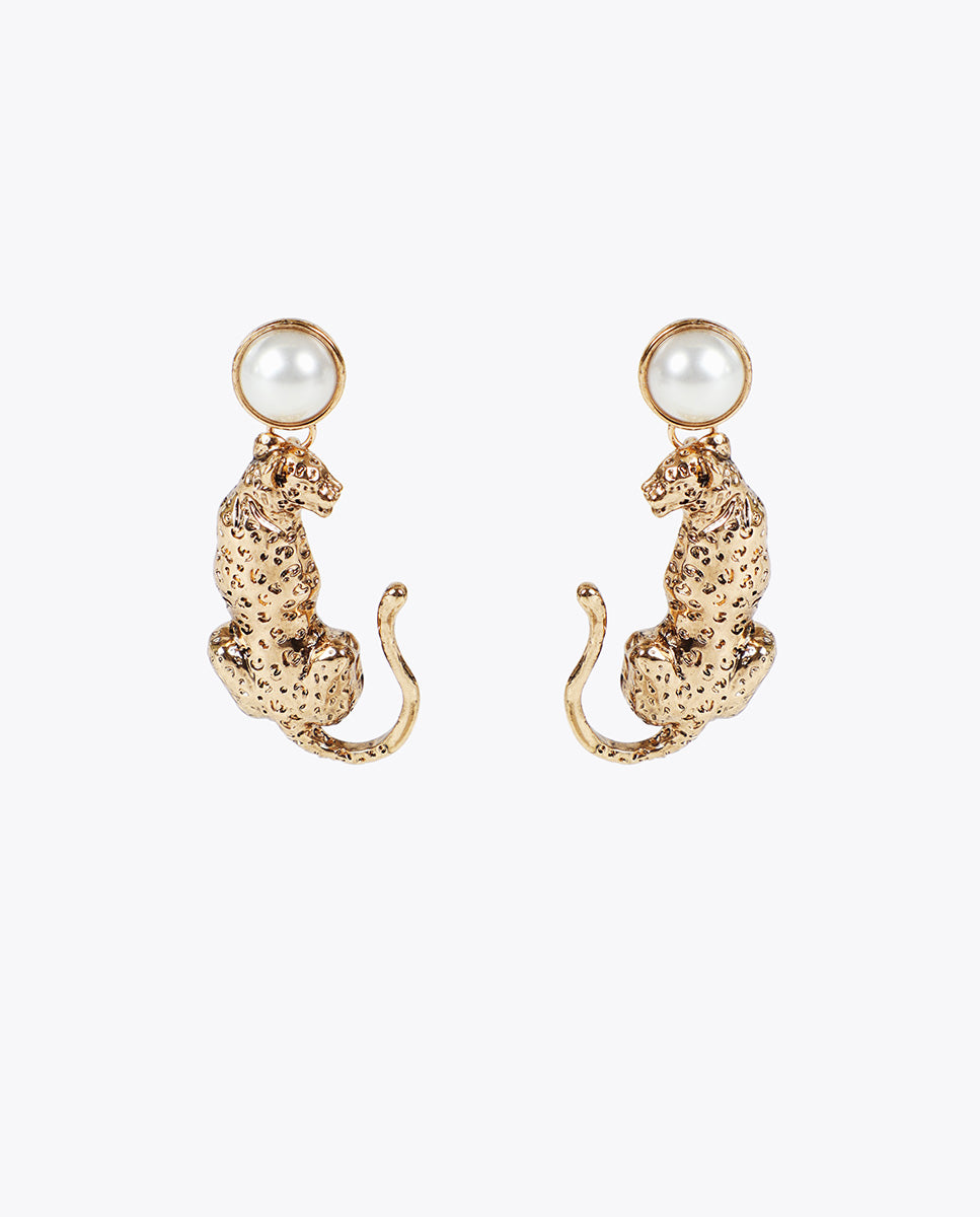 Leopard Pearl Earrings