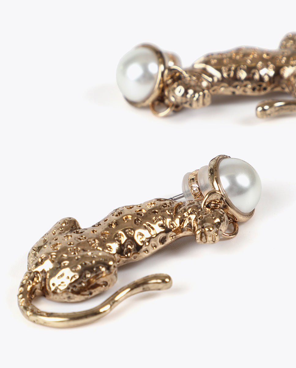 Leopard Pearl Earrings